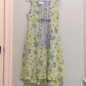 Bonnie Jean Yellow and Lavender Floral Dress